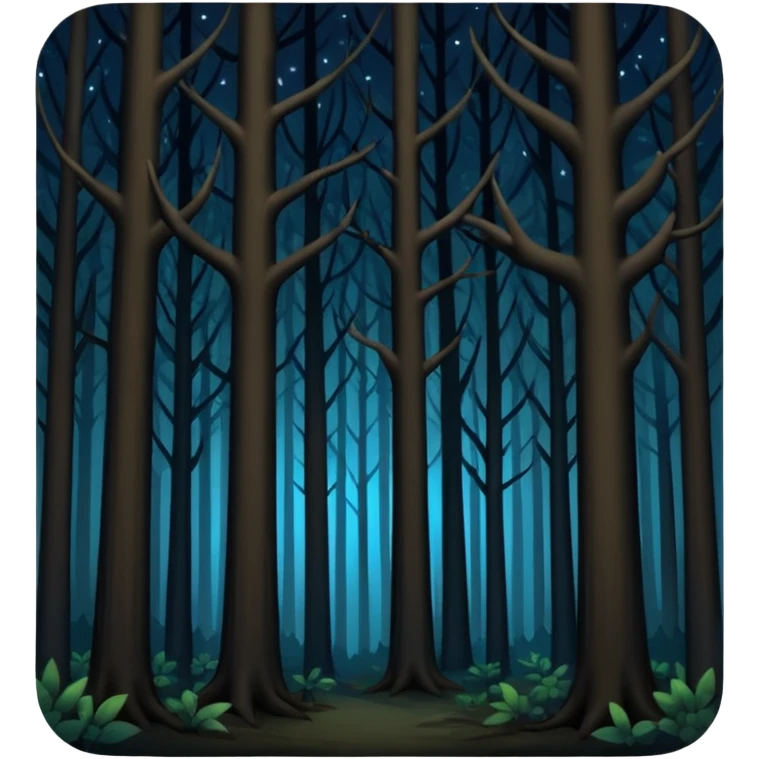 dark forest at night emoji