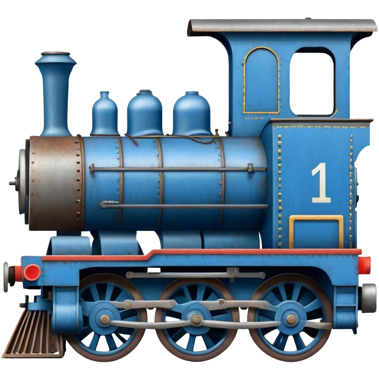blue tank engine train locomotive emoji