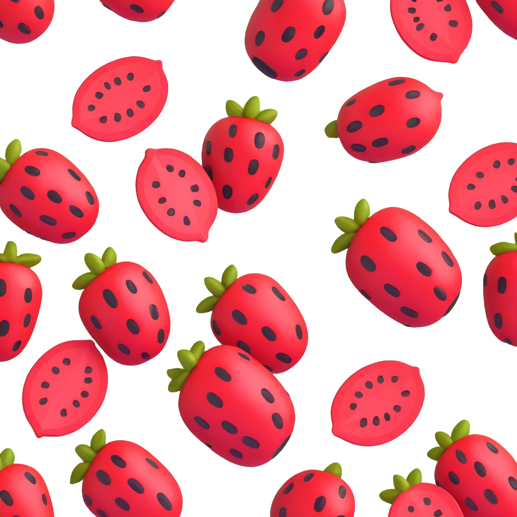 Guaraná berries, modern and dimensional emoji