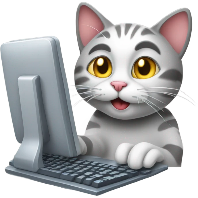 Cat coding emoji