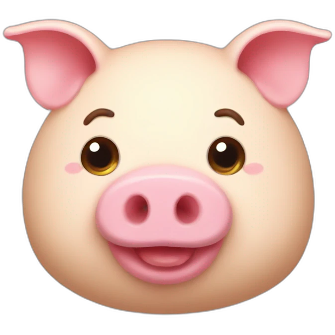 Pudding pig emoji