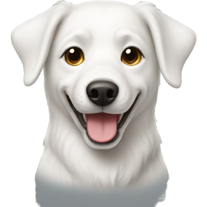White dog for chirstmas emoji