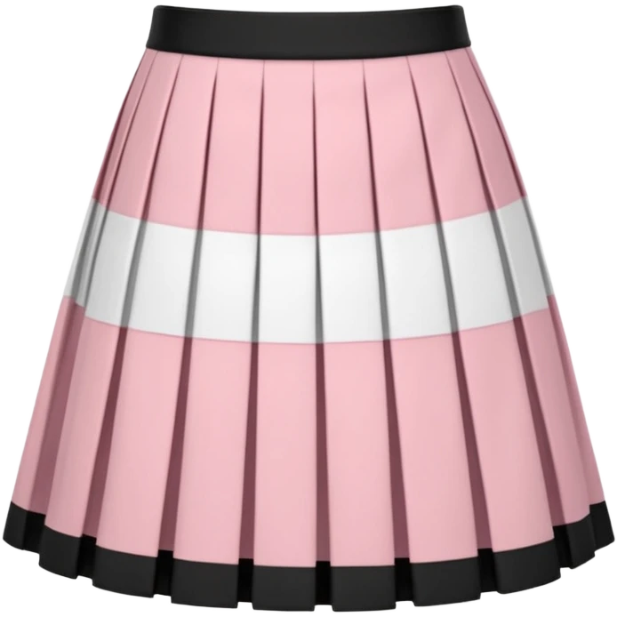short pink white black skirt emoji