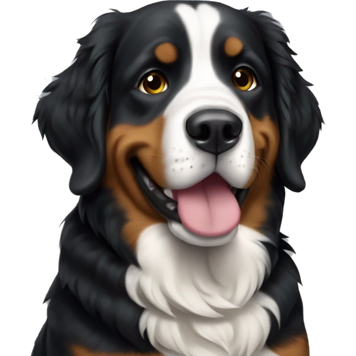 Berner Senn dog short hair smiling  emoji