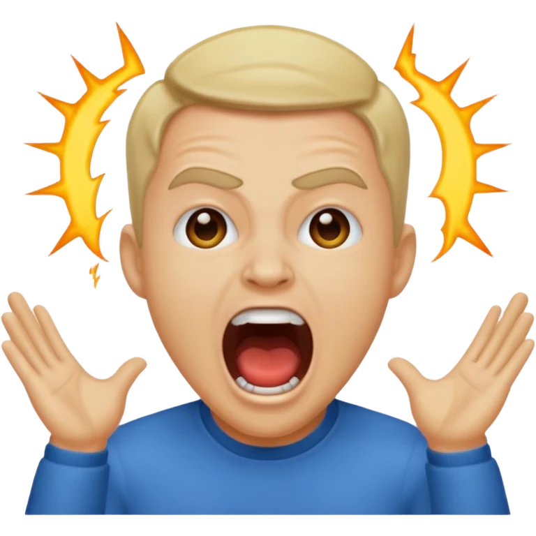 of speed/ Darren Watkins, a famous youtuber streamer looking and screaming emoji