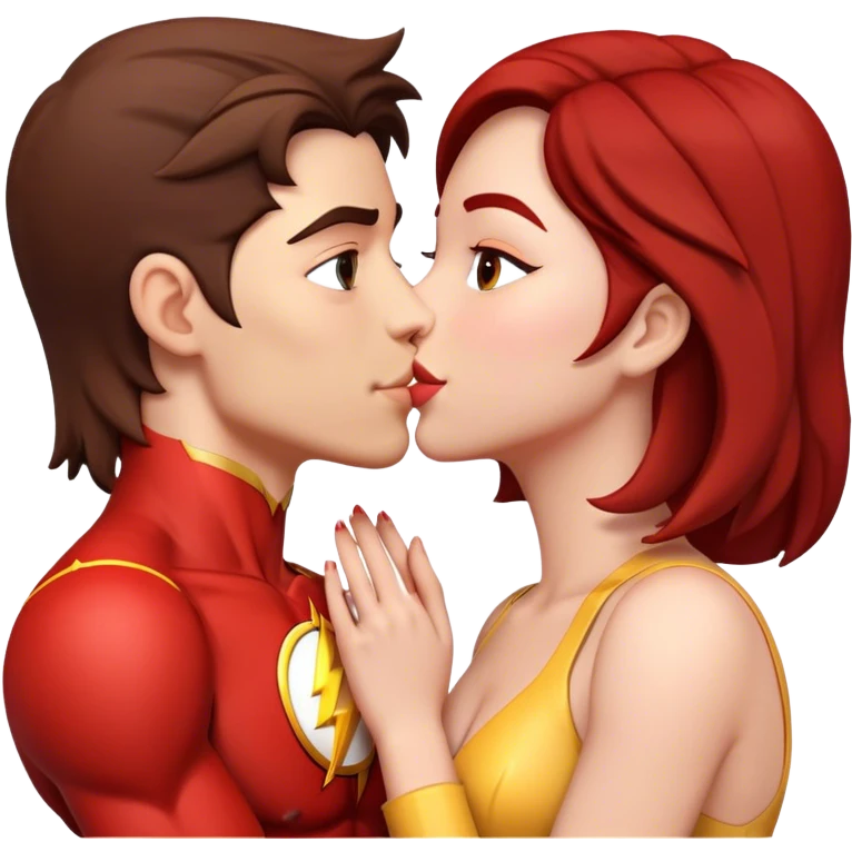 The Flash in Kiss She Flash Girl Romantic Hulk "3d Emoji Old" emoji