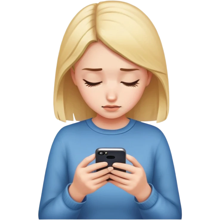girl addicted to her phone emoji