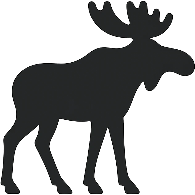 Moose black silhouette emoji