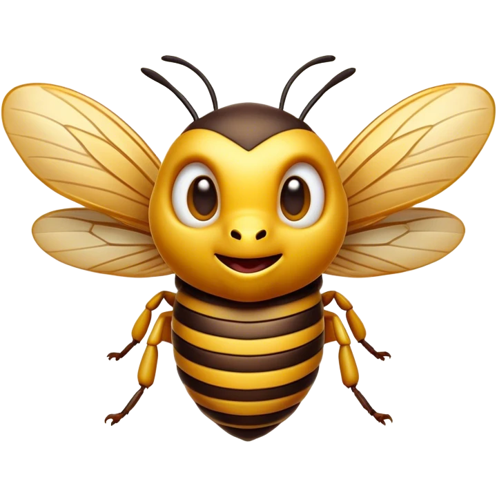 Cinematic Comical Hornet Portrait Emoji, Head tilted dramatically with an exaggeratedly shocked expression, featuring a sharply striped body with wide, comically expressive eyes full of playful disbelief and animated wings, Simplified yet hilariously expressive features, highly detailed, glowing with a slightly sassy glow, high shine, dramatic yet playful, stylized with an air of cheeky insect mischief, soft glowing outline, capturing the essence of a meme-worthy hornet that looks ready to buzz its way into viral fame! emoji