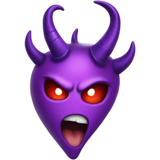 purple heart with purple devil horns emoji