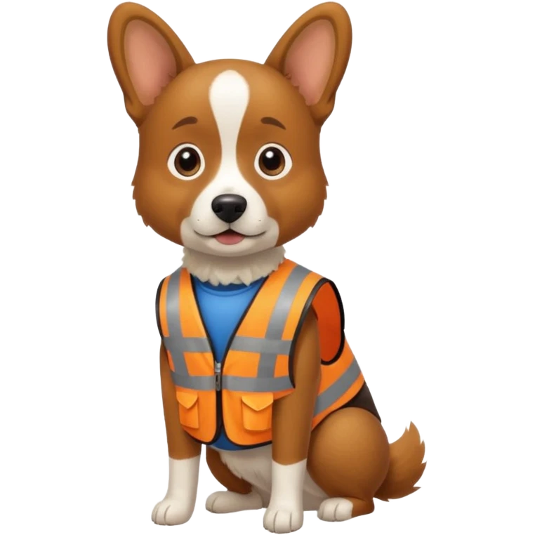 dog, Waste Management, safety vest, poop bag emoji