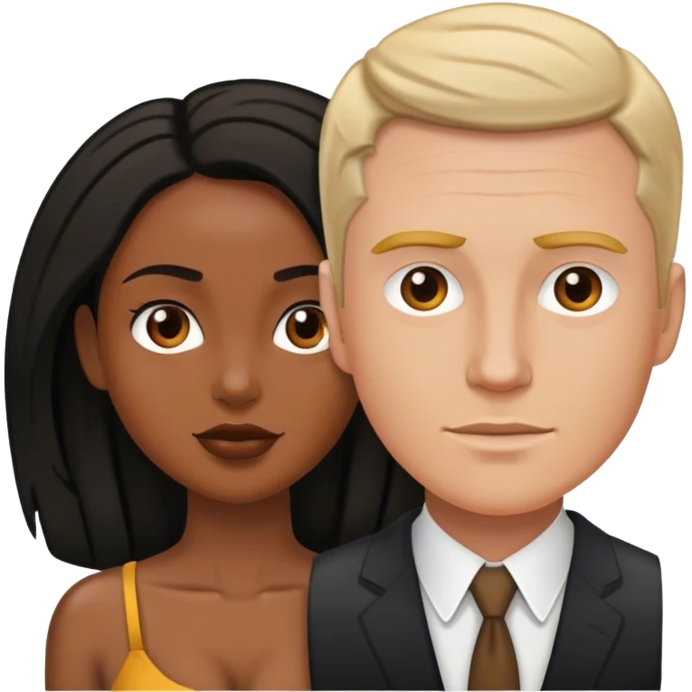 white men with Ebony women emoji