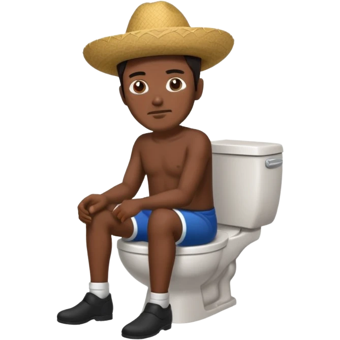 mexican man on toilet  emoji