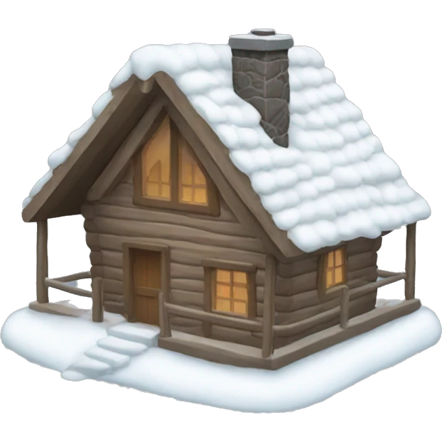 winter cabin emoji