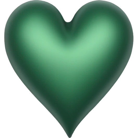 Dark sage green heart emoji