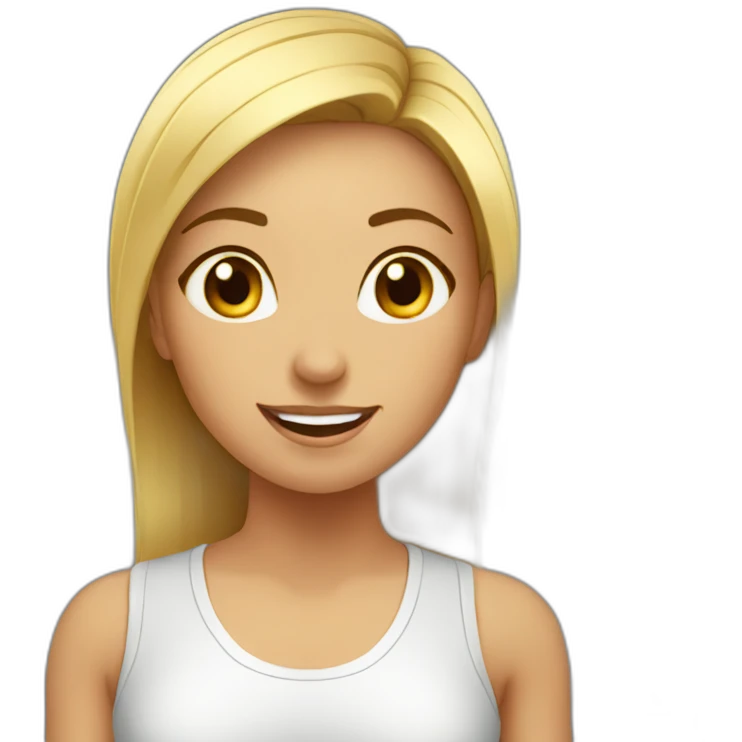 girl booking a crossfit class emoji