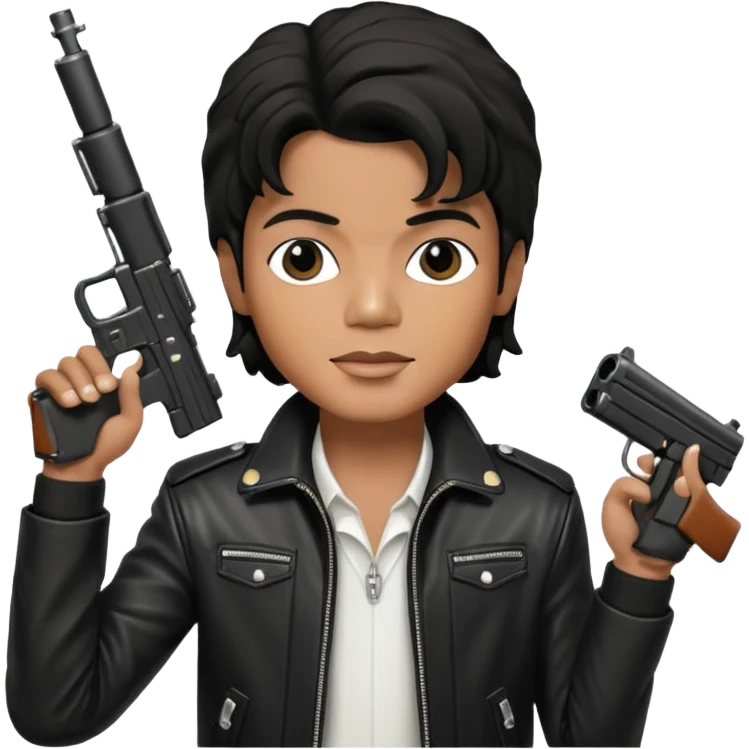 Micle Jackson holding a smg emoji