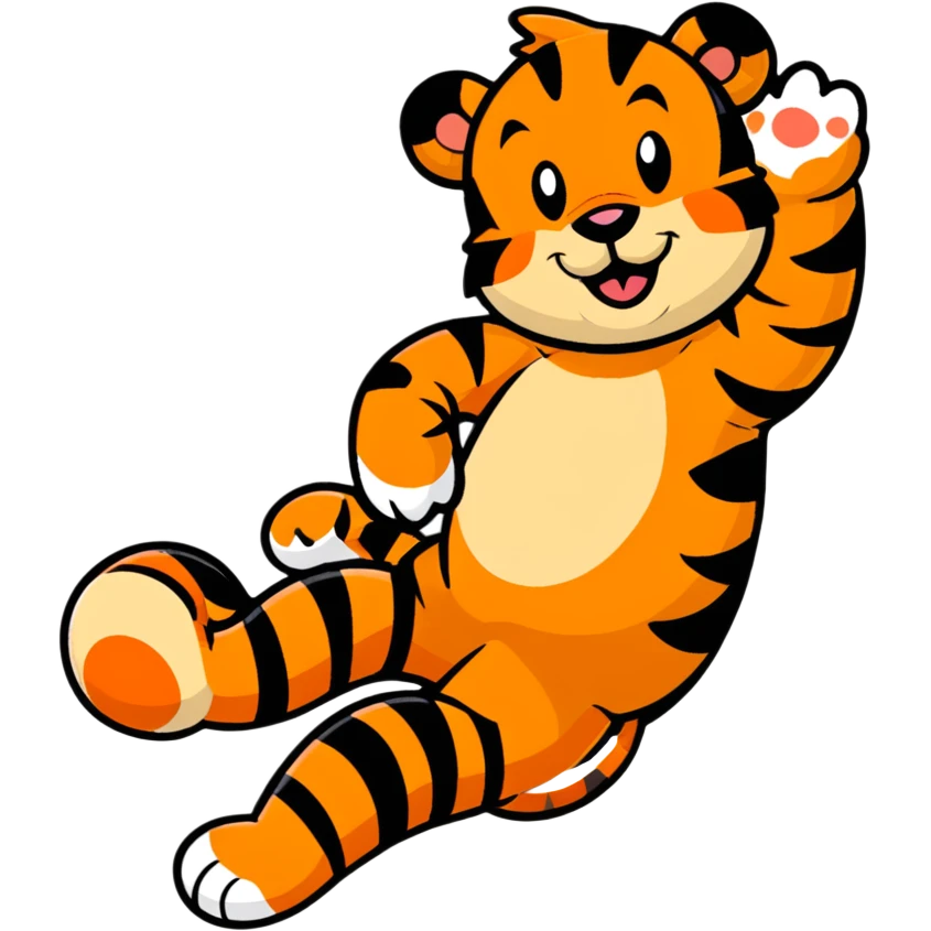 Tigger from Winnie the Pooh, bouncy and cheerful emoji