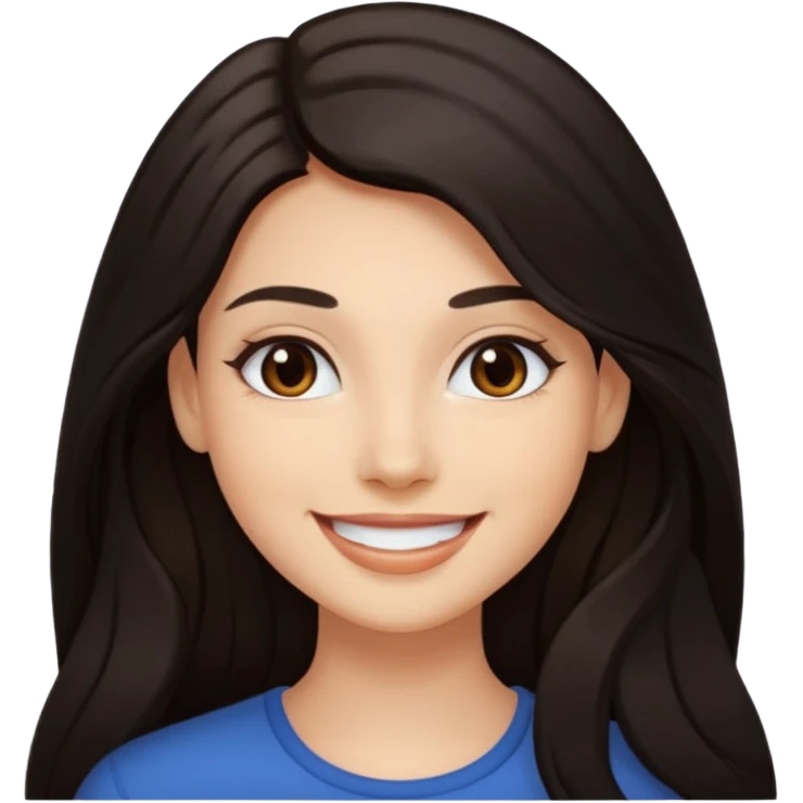 CHEVEUX UN PEU PLUS FONCER AVC DU MAQUILLAGE mais on voit pas le maquillage et elle a des cheveux long emoji