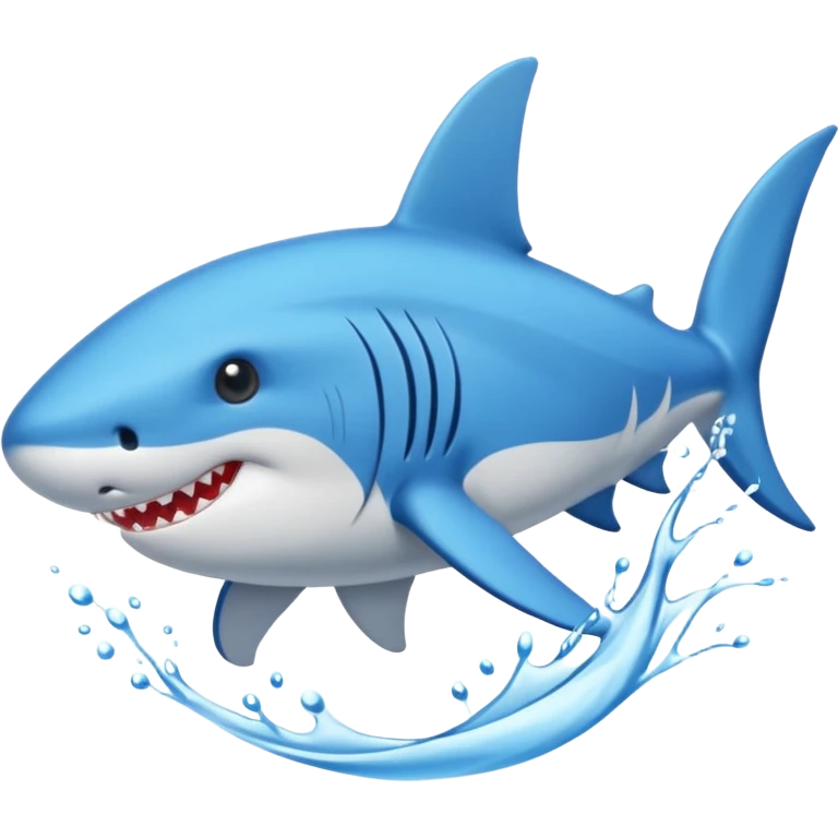 Un tiburón con tenis azules  emoji