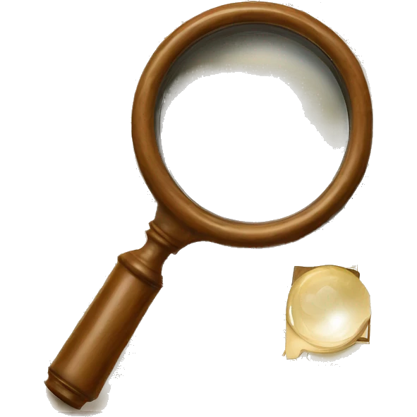 vintage book with magnifying glass emoji