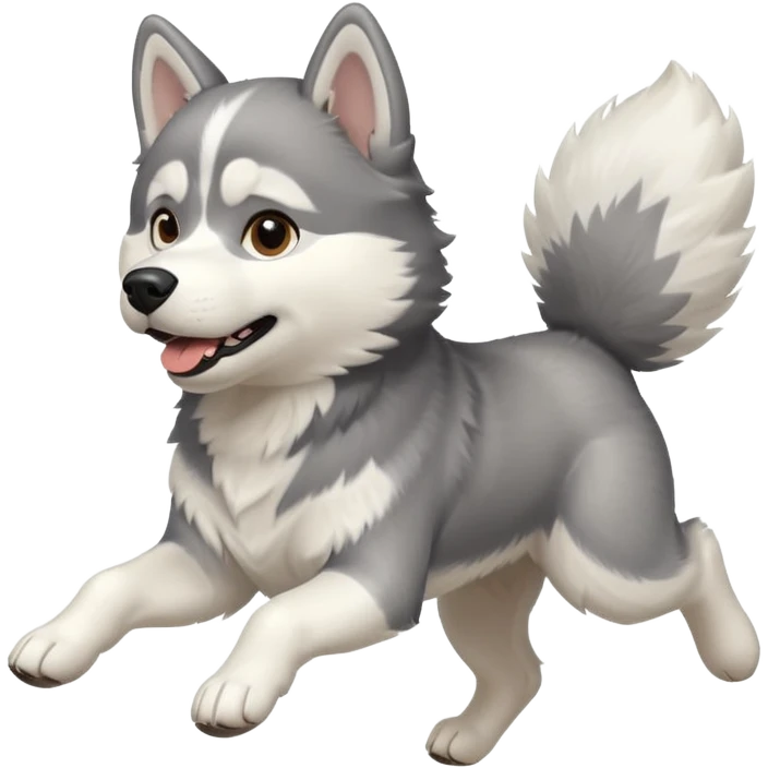 husky dog escaping emoji
