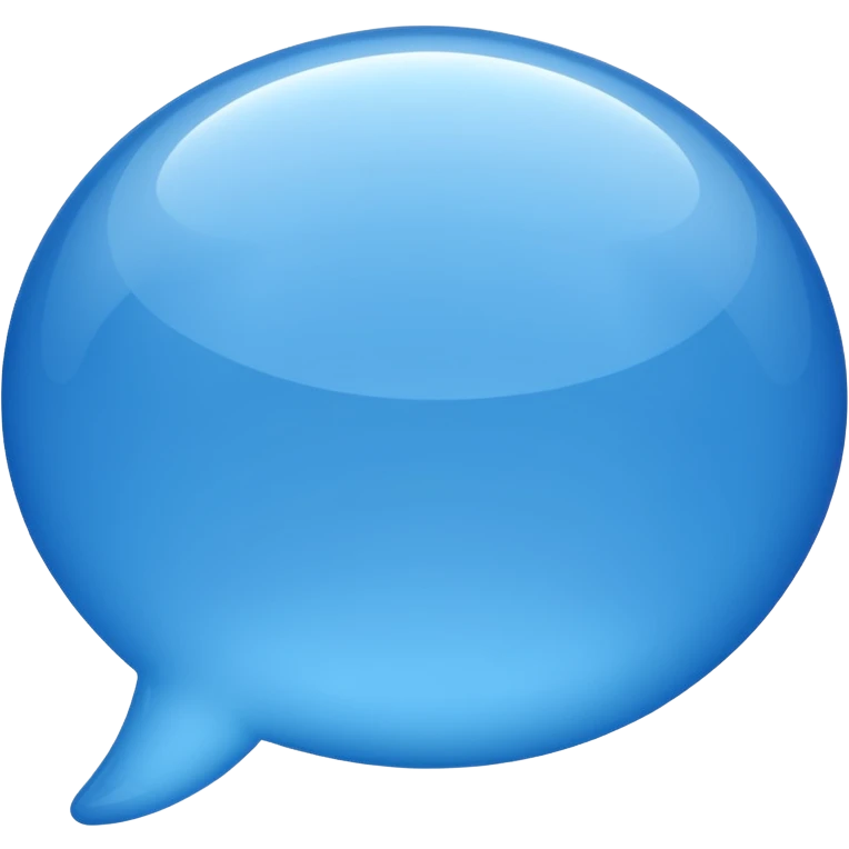 empty blue message bubble emoji