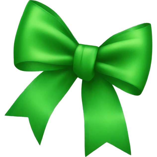 Green bow emoji