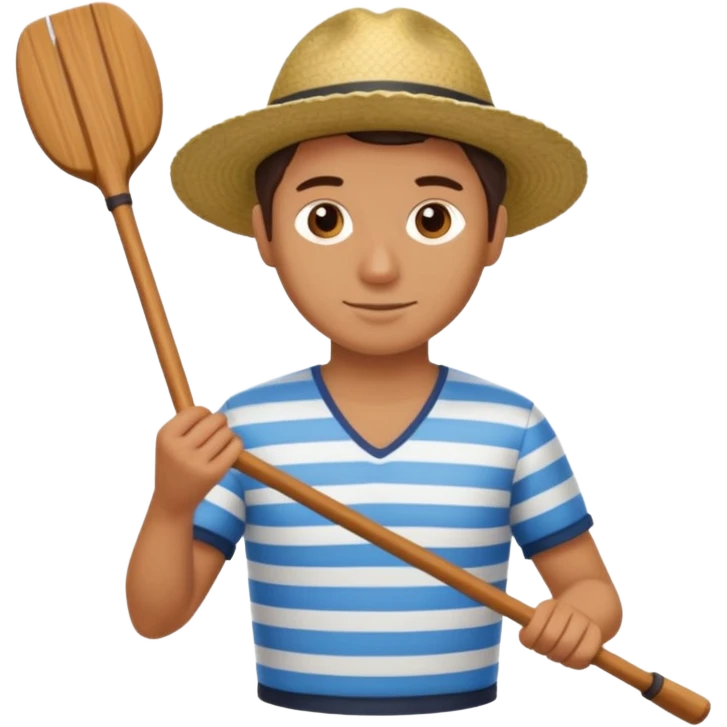 Gondolier striped shirt emoji