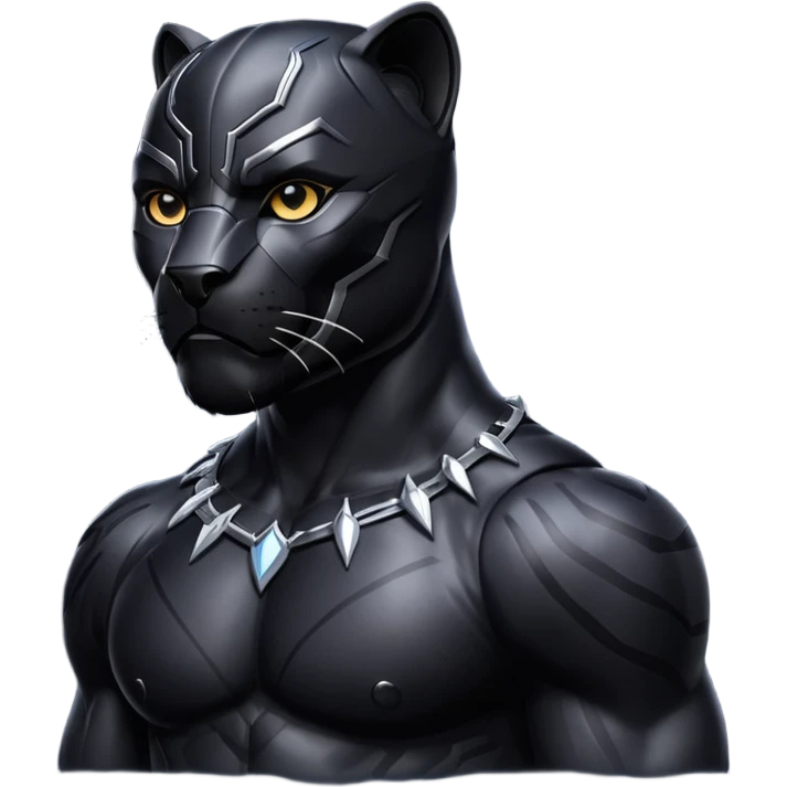With its original colour Black panther  emoji