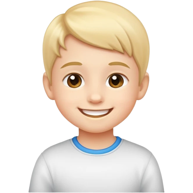 child walking with a smile, cheerful and active emoji
