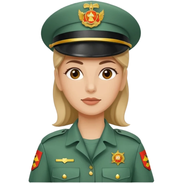 Crea un avatar de una guardia civil de españa mujer  y del area de seguridad vial/trafico emoji