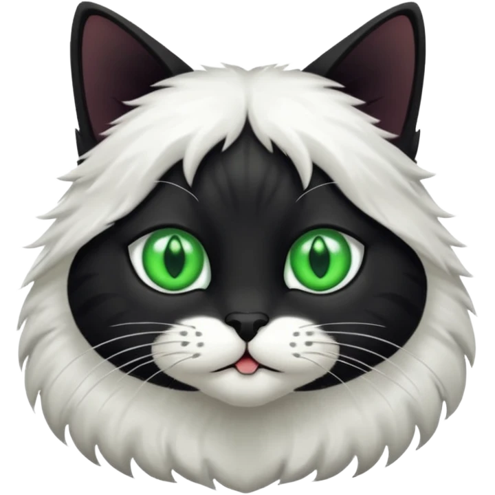 GATA NEGRO CON BLANCO emoji