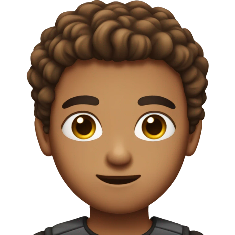 culy haired boy with thick eyebrows emoji