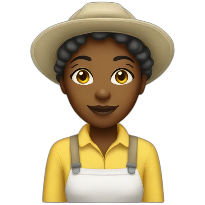 black girl beekeeper emoji