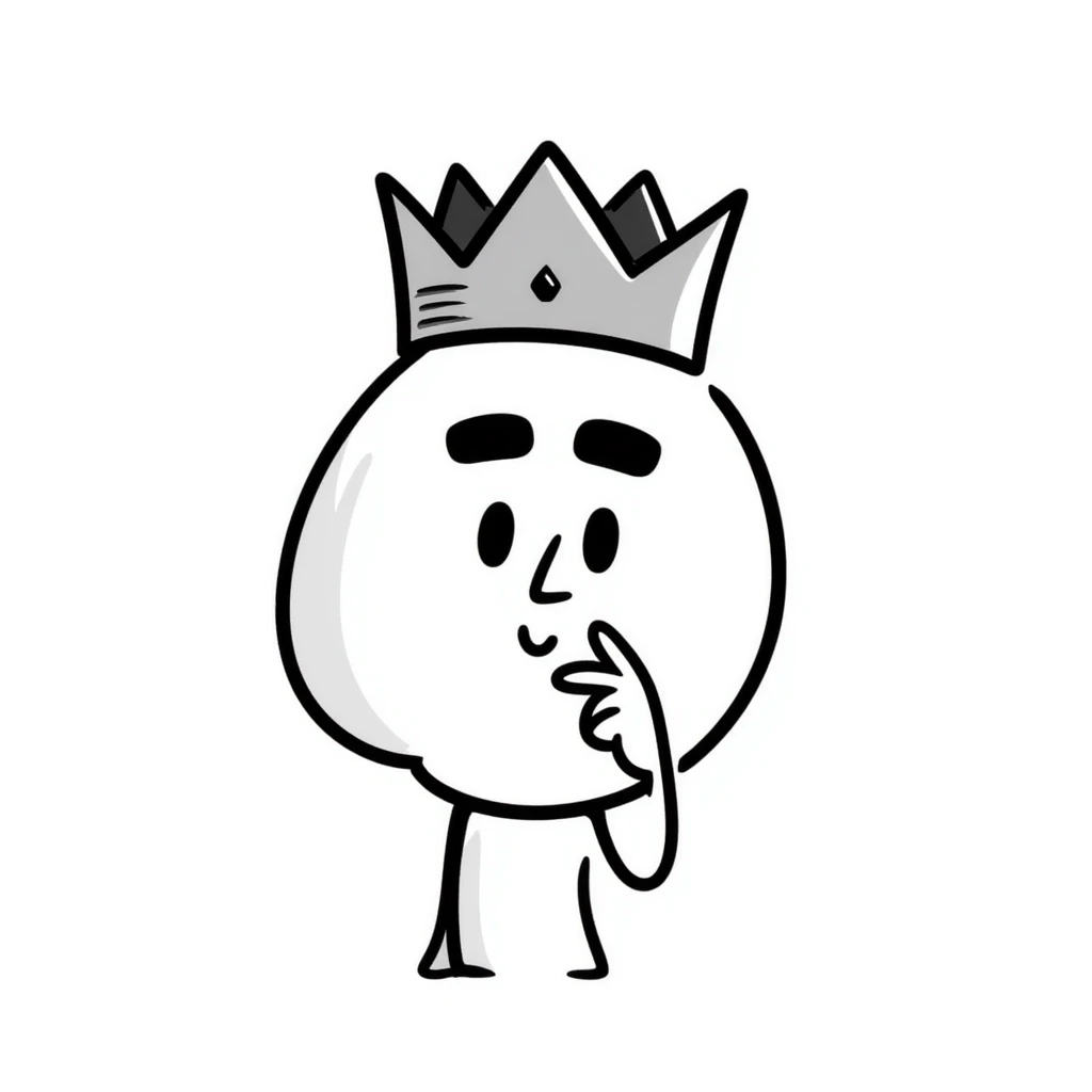 shush emoji with crown emoji
