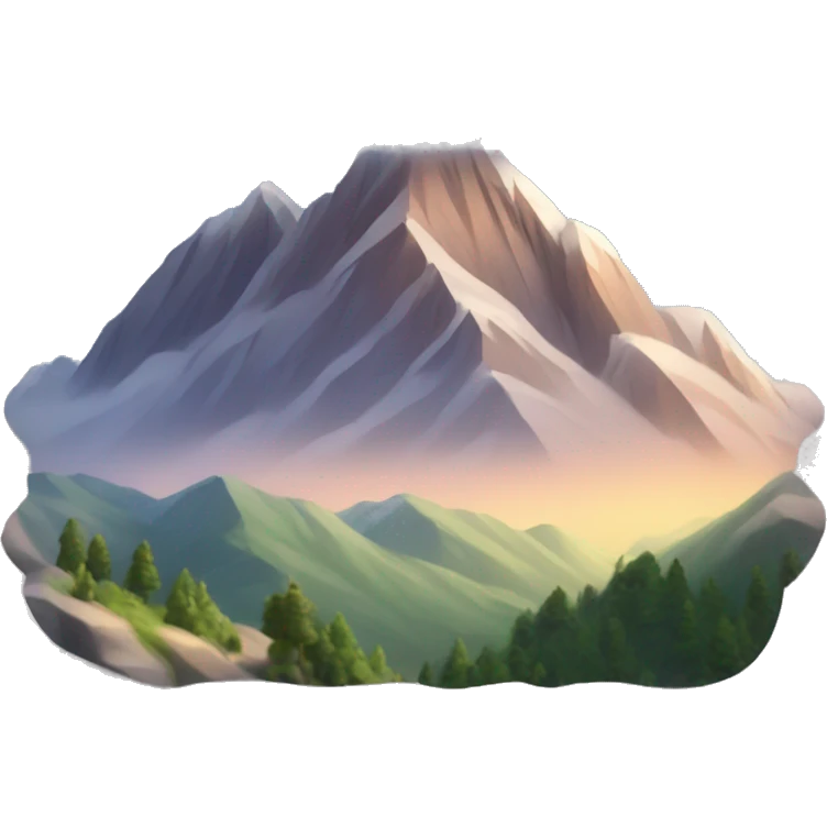 Mountains and a Beautiful sky emoji
