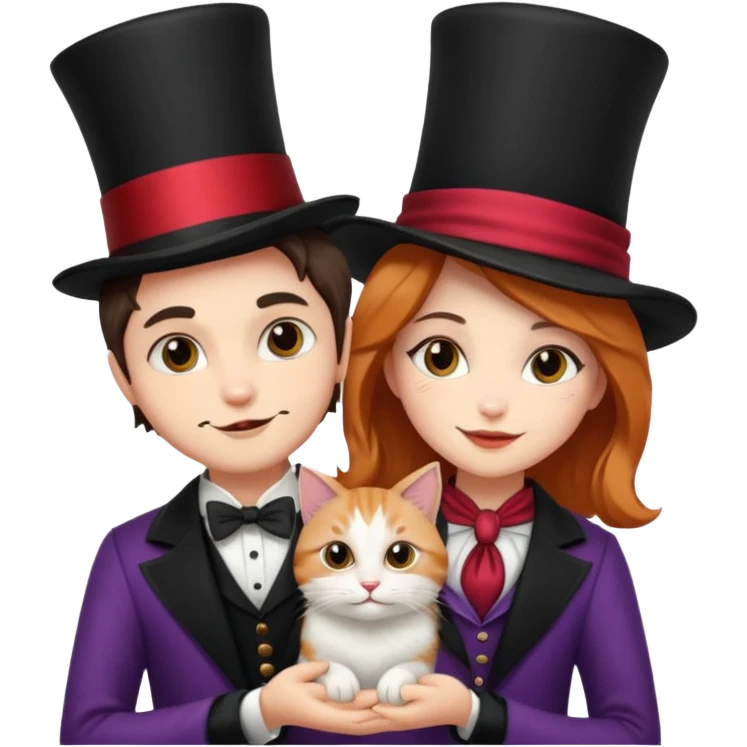 Kedi  çivcivmagician couple and their pet cat emoji