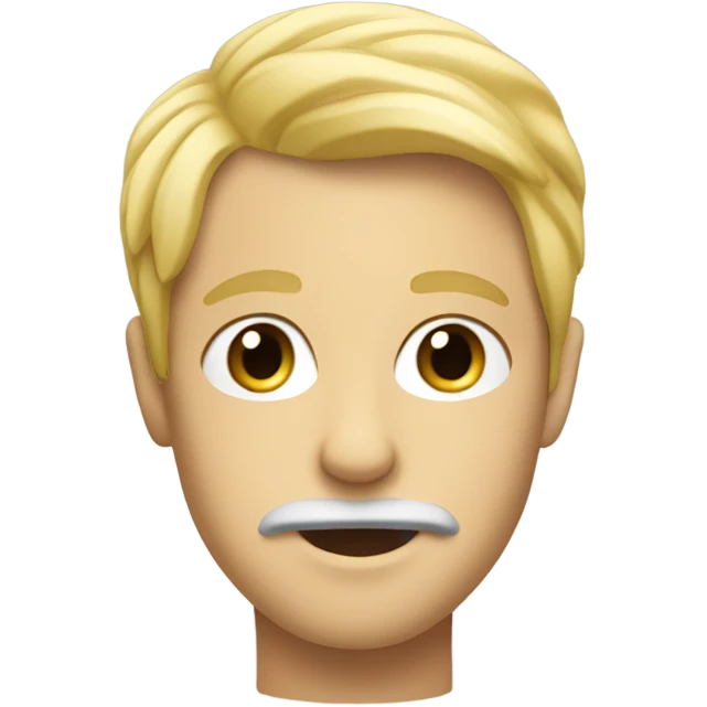 blonde boy with facial hair in Paris emoji