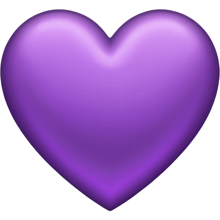 purple heart with a metallic finish emoji
