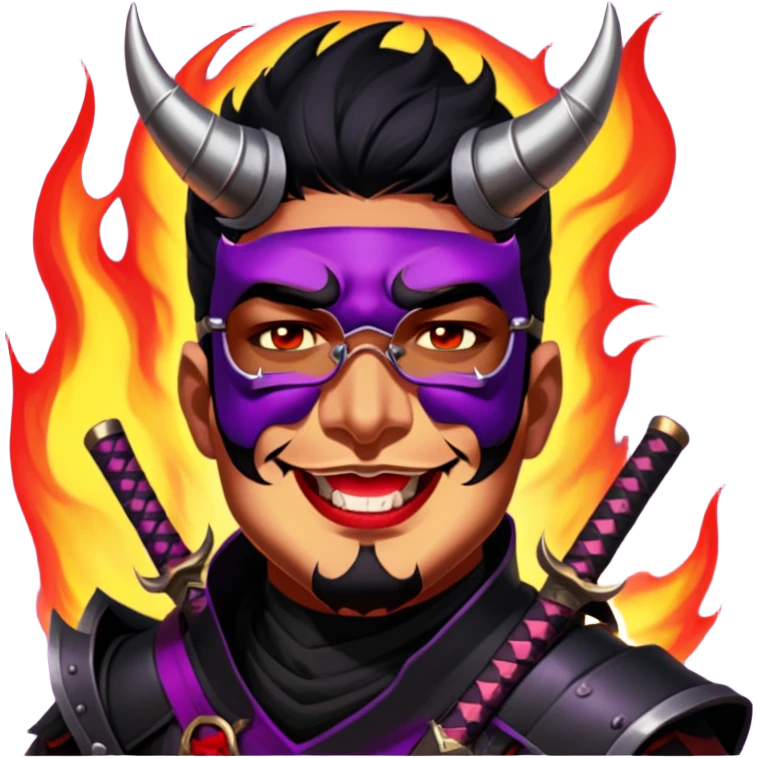Demon-Horned Warrior emoji
