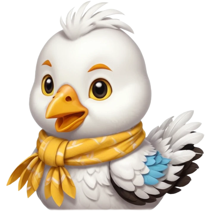 cute small chicken with scarf emoji