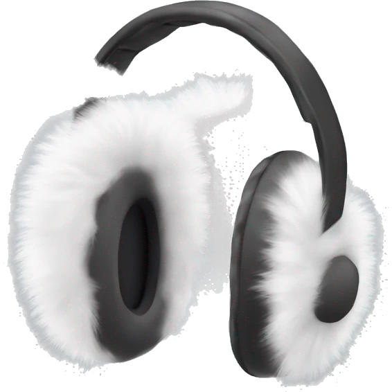 fluffy white winter earmuffs emoji