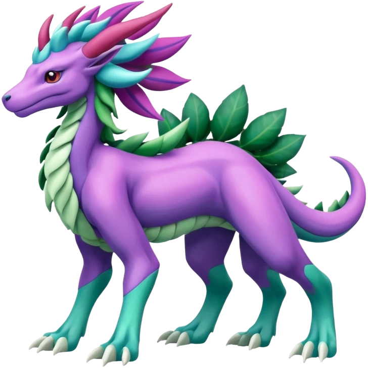 Suicune-Keldeon-Meganium-fusion (full body) emoji