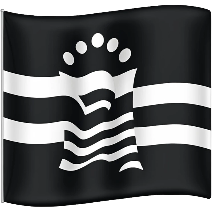 Le drapeau breton (gwenn ha du)  emoji