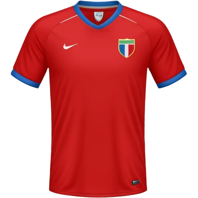 solid red plain soccer jersey emoji