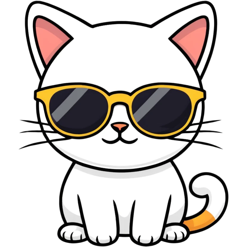 Cat with sunglasses emoji