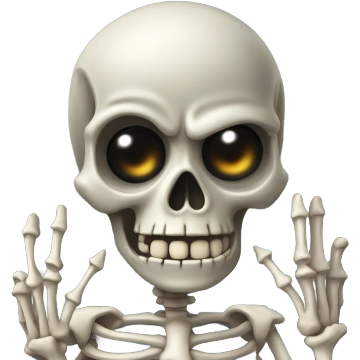 scared skeleton  emoji