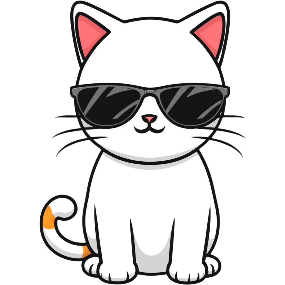 Cat with sunglasses emoji