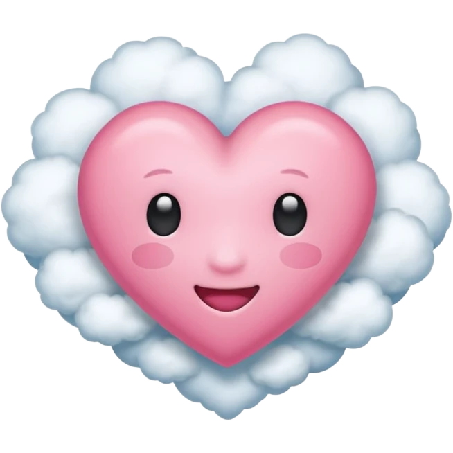 pink heart + cloud emoji emoji